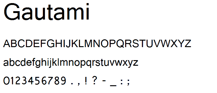 Gautami font