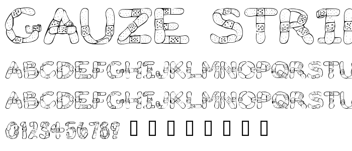 Gauze Strips font