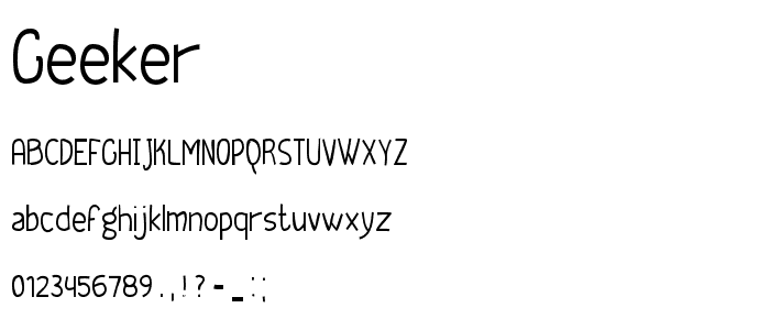 Geeker font