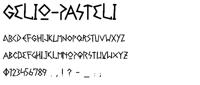 Gelio Pasteli font