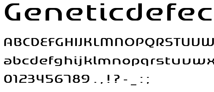 GeneticDefect font