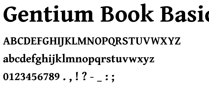 Gentium Book Basic Bold font