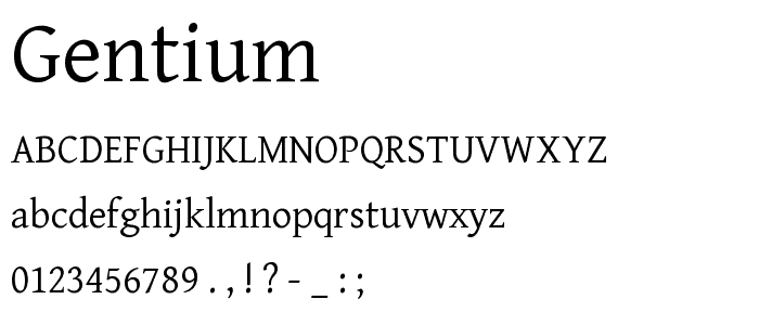 Gentium font