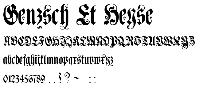 Genzsch Et Heyse font