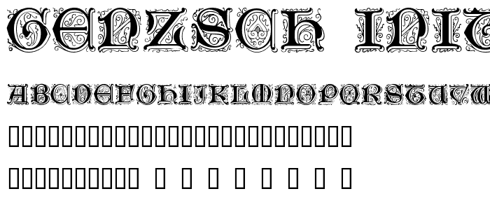 Genzsch Initials font