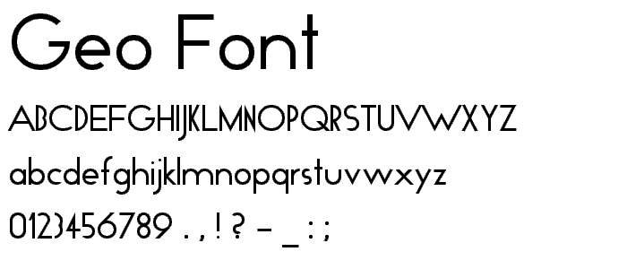 Geo font