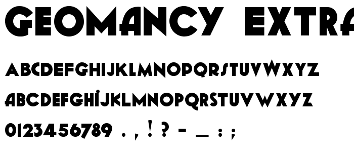 Geomancy Extra Bold font