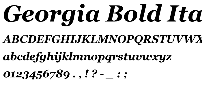 Georgia Bold Italic font