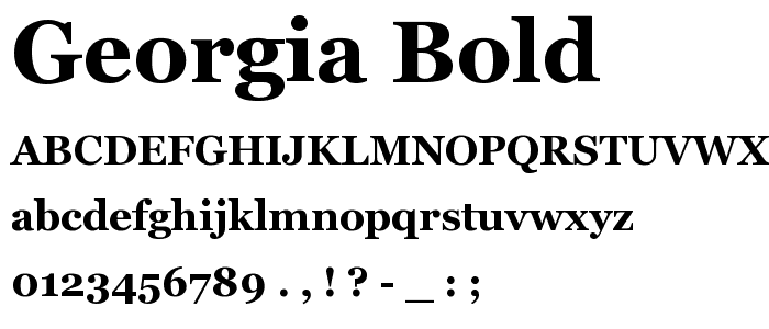 Georgia Bold font