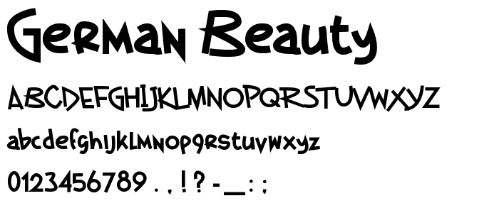 German Beauty font