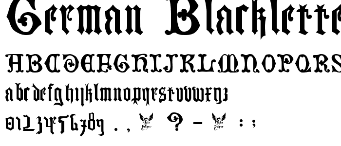 German Blackletters, 15th c. font