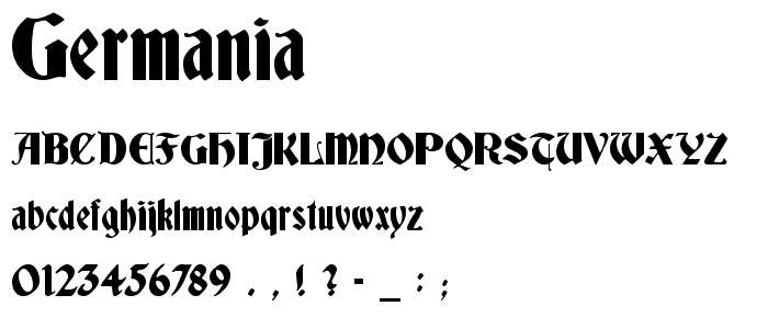 Germania font