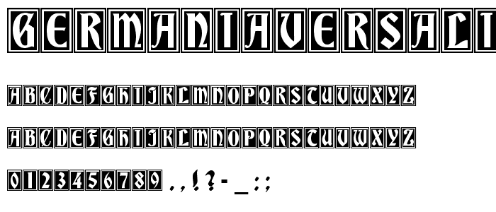 GermaniaVersalien font