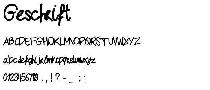 Geschrift font