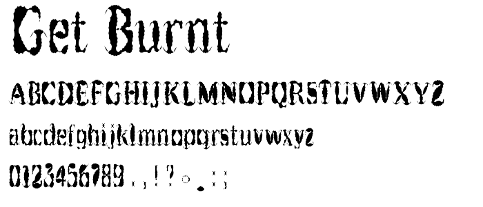 Get Burnt font