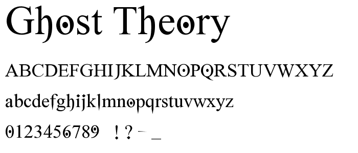 Ghost Theory font