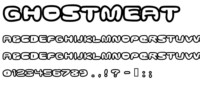 Ghostmeat font