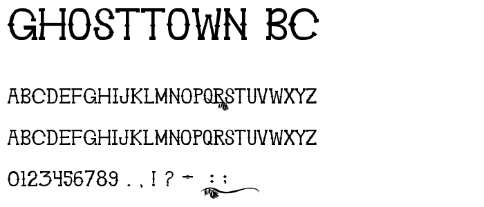 Ghosttown BC font