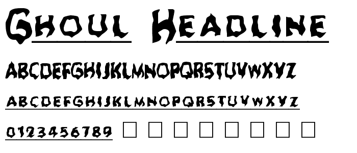 Ghoul Headline font