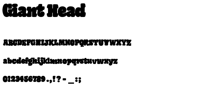 Giant Head font