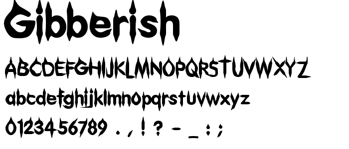 Gibberish font