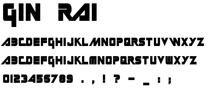 Gin Rai font