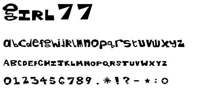 Girl77 font