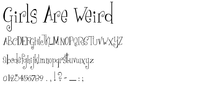 Girls are Weird font