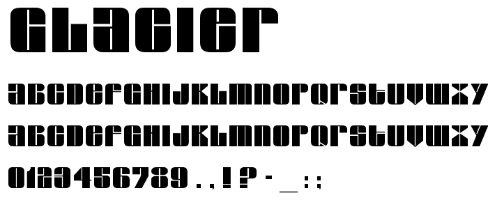 Glacier font