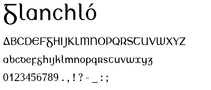 Glanchló font