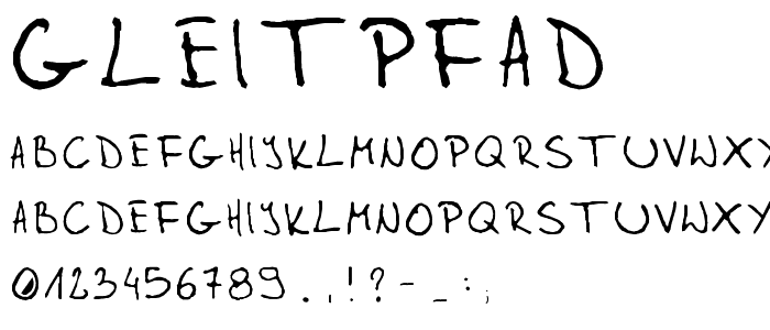 Gleitpfad font