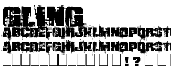 Gling font