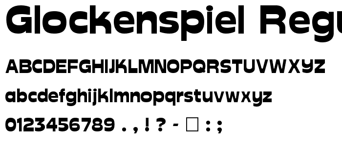 Glockenspiel Regular font