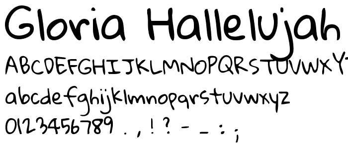 Gloria Hallelujah font