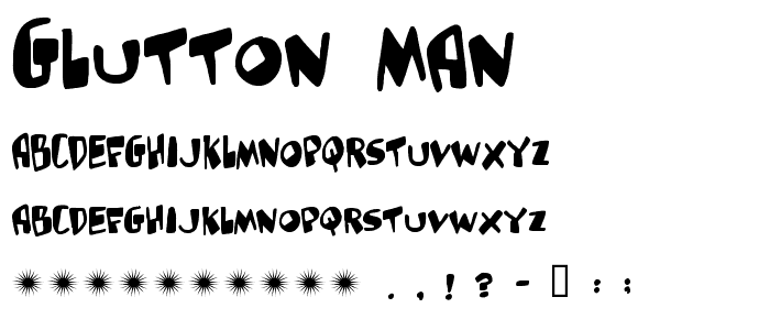 Glutton man font