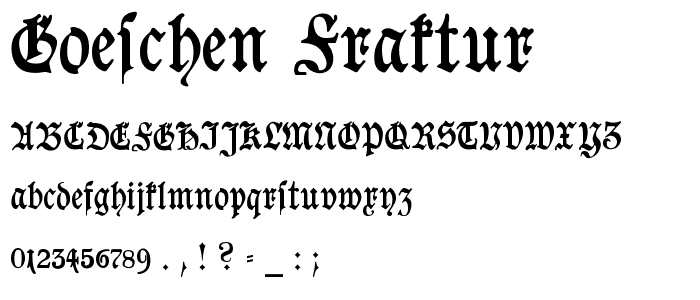 Goeschen Fraktur font