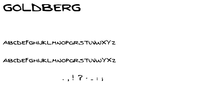 Goldberg font