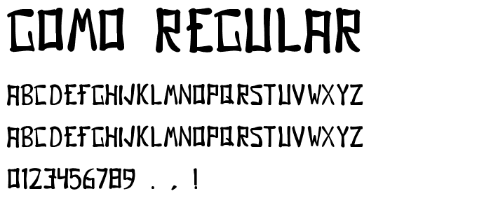 Gomo Regular font