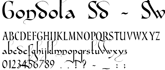 Gondola SD - Swash font