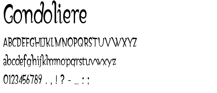 Gondoliere font