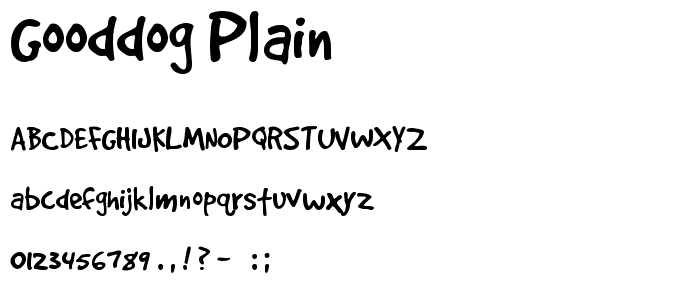 GoodDog Plain font