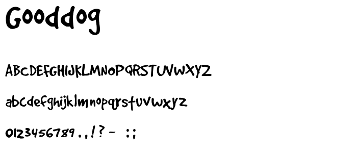 GoodDog font