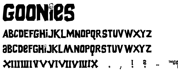 Goonies font