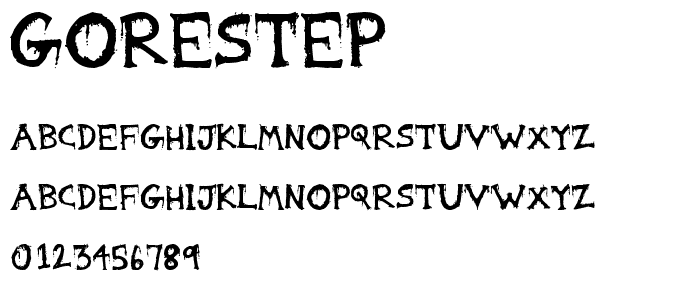 Gorestep font