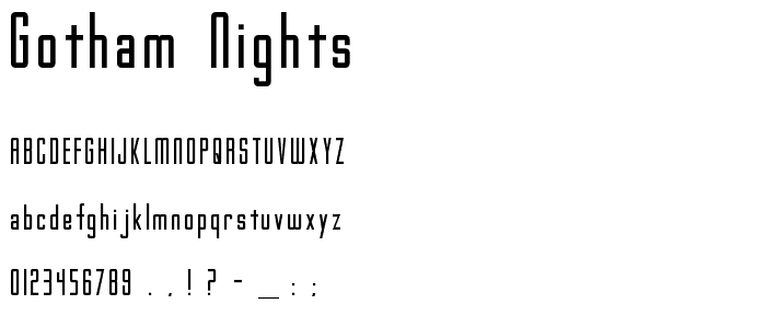 Gotham Nights font