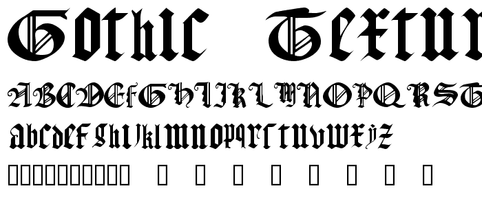 Gothic Texture Quadrata font