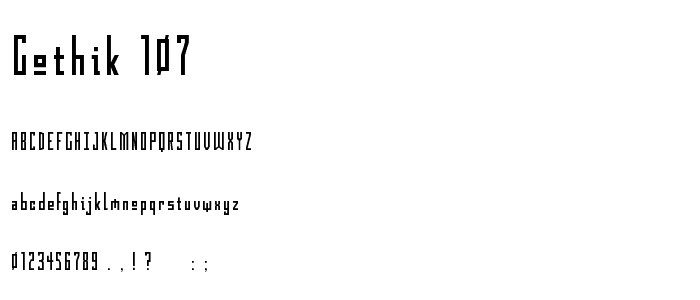 Gothik#107 font