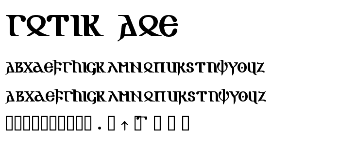 Gotik AOE font