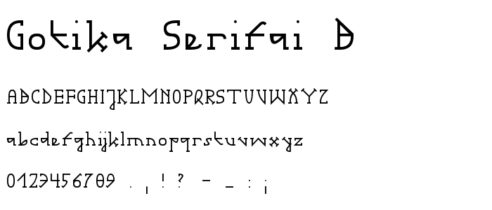 Gotika Serifai B font