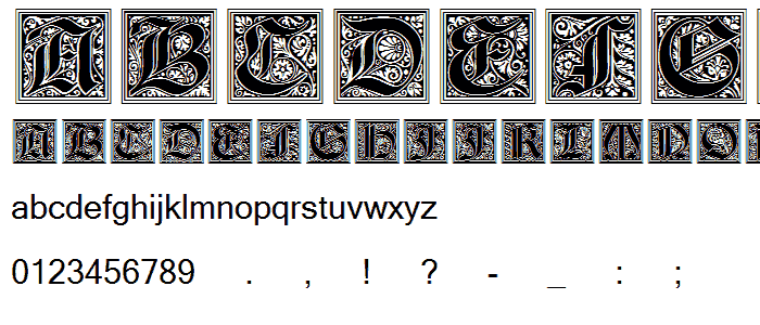 Gotische Initialen font